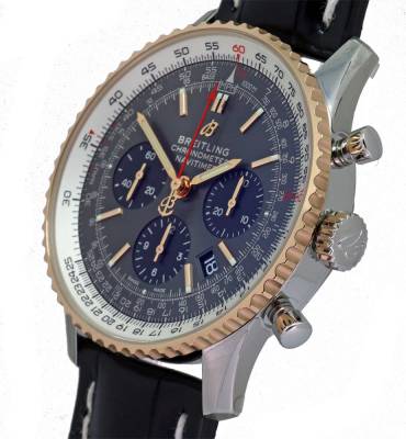 Preview: Breitling Navitimer 1 B01 Stahl/Rotgold Chronograph 43 UB0121211F1P1