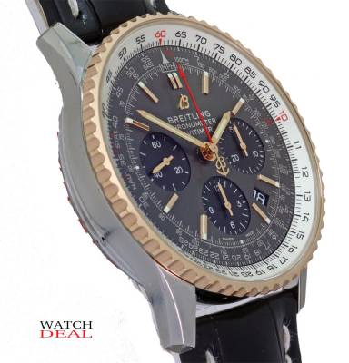 Preview: Breitling Navitimer 1 B01 Stahl/Rotgold Chronograph 43 UB0121211F1P1