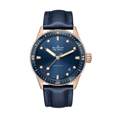 5000 36S40 O52B Blancpain Fifty Fathoms Bathyscaphe  new & unworn. Black ceramic, 43 mm, Cal. 1315 with 120h power reserve. Full set.