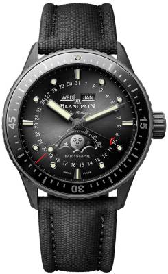 Entdecken Sie die 5054 0130 B52A Blancpain Fifty Fathoms Quantième Complet Phases de Lune  Die legendäre Taucheruhr mit herausragender Historie und Präzision. Jetzt bei Watchdeal.de erhältlich!