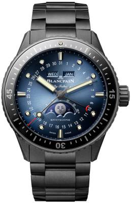 Entdecken Sie die 5054 0140 01S Blancpain Fifty Fathoms Quantième Complet Phases de Lune  Die legendäre Taucheruhr mit herausragender Historie und Präzision. Jetzt bei Watchdeal.de erhältlich!