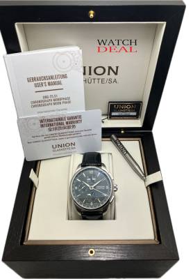 Preview: Entdecken Sie Union Glashütte Belisar Chronograph Mondphase  bei Watchdeal® | Top Preise ✓ Deutsche Papiere ✓online kaufen! ✓ Bei Watchdeal® ✓ Günstige Preise ✓ die erste Adresse für Luxus Uhren ✓ Exklusive Angebote ✓ Günstige Preise ✓ Alle Modelle vergle