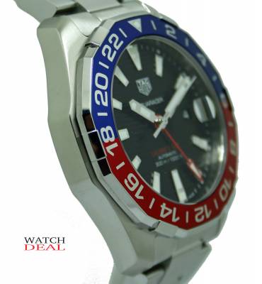 TAG Heuer Aquaracer Calibre 7 GMT Automatic Steel 43mm WAY201F.BA0927
