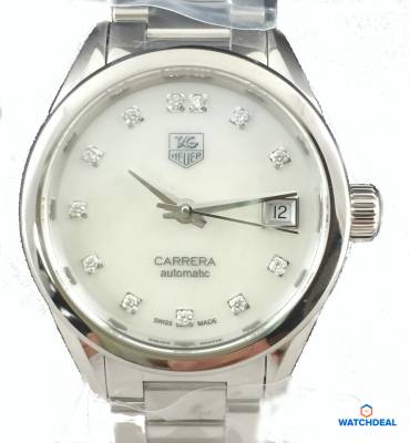 TAG Heuer Carrera Calibre 9 Ladies Stahl Diamanten 28mm WAR2414.BA0776