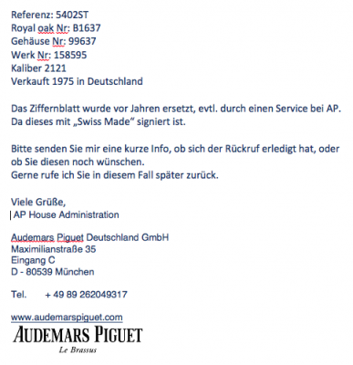 Audemars Piguet Royal Oak Jumbo Ref 5402ST