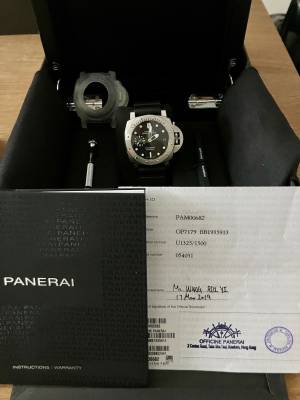 Preview: Panerai Luminor Submersible PAM 00682 FULL SET, keine Importkosten in die EU