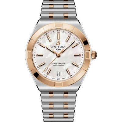 Watchdeal Breitling Chronomat 36 A10380591A1A1: Edelstahl mit Perlmutt-Zifferblatt und Diamanten, Automatik Kaliber 10, COSC, Rouleaux-Band