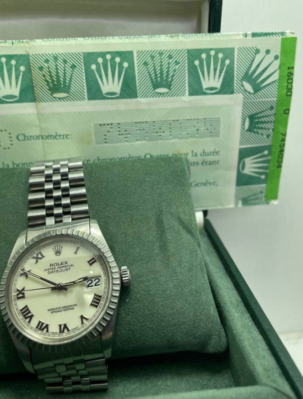Rolex Datejust 16030 / 7454034 FULL SET "Ivory dial"