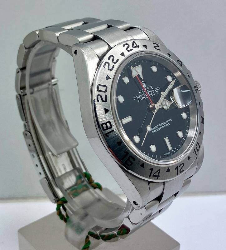 Rolex Explorer II Ref 16570/Y706379 FULL SET, neuwertig Z.schwarz
