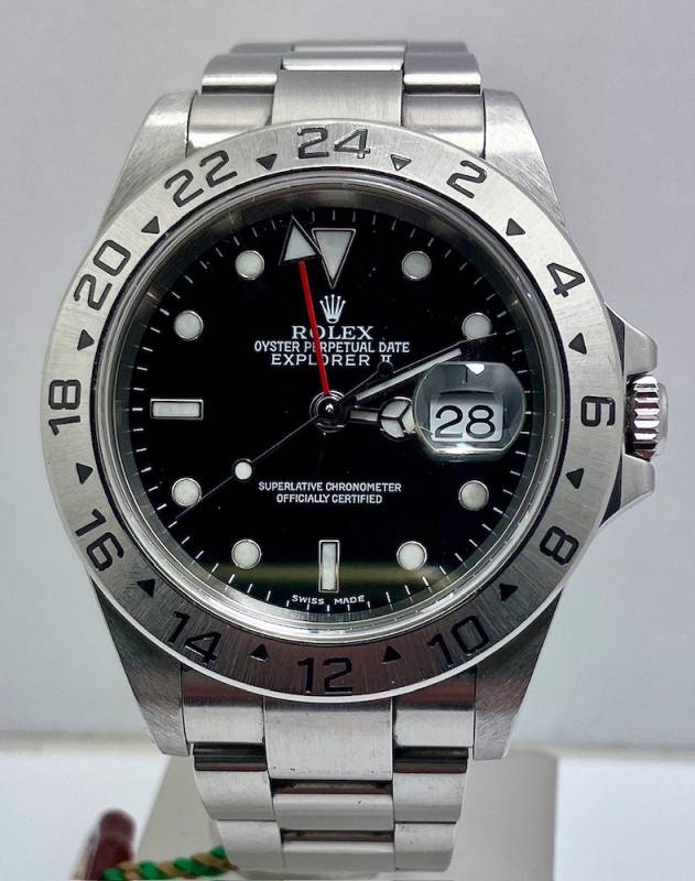 Rolex Explorer II Ref 16570/Y706379 FULL SET, neuwertig Z.schwarz