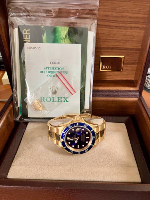Rolex Submariner 16618 Vollgold 18 Kt. Full Set