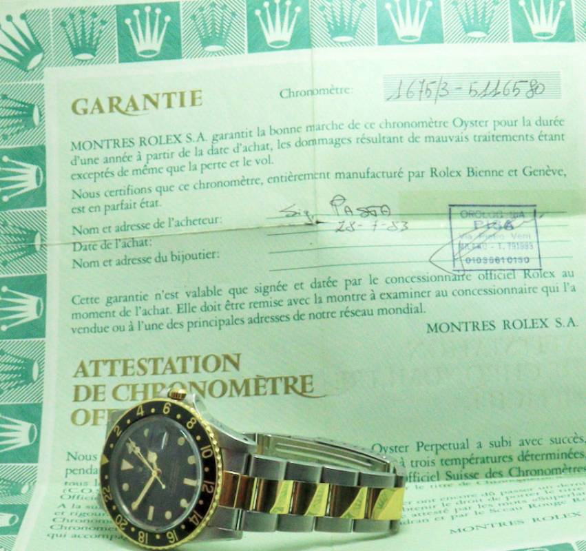 Rolex GMT-Master Stahl/Gold Vintage mit Box und Papieren