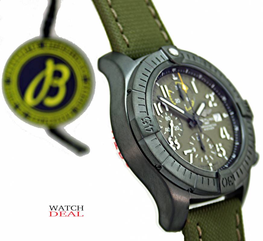 New Breitling AVENGER CHRONOGRAPH 45 NIGHT MISSION German papers incl. VAT at Watchdeal®