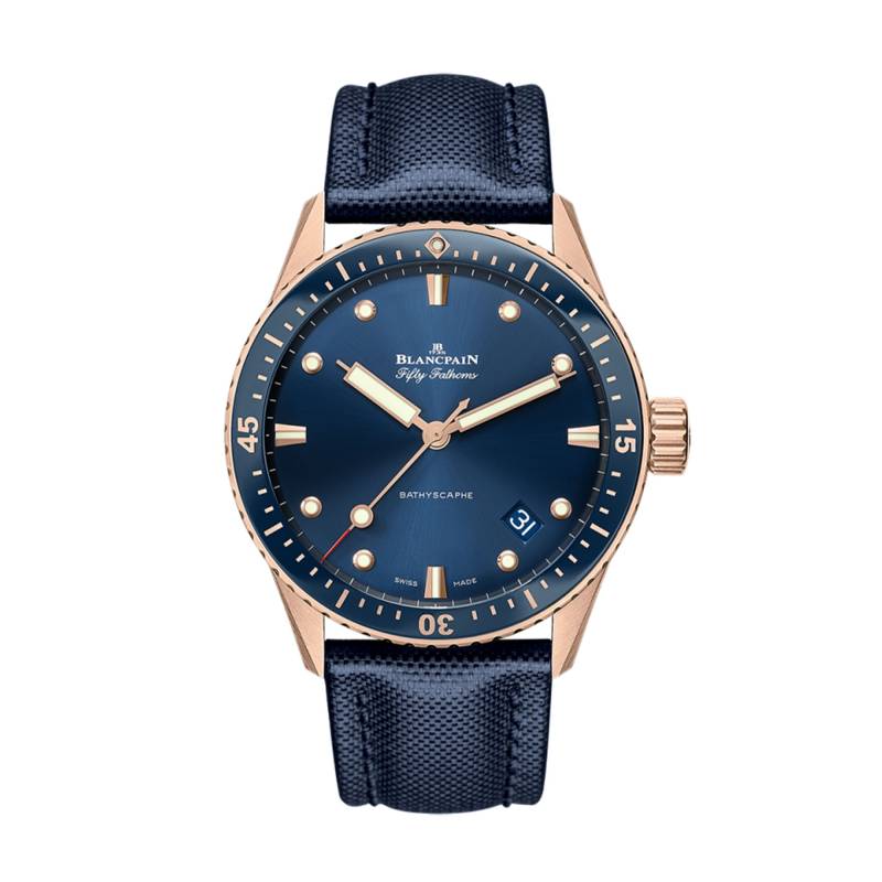 5000 36S40 O52B Blancpain Fifty Fathoms Bathyscaphe  new & unworn. Black ceramic, 43 mm, Cal. 1315 with 120h power reserve. Full set.