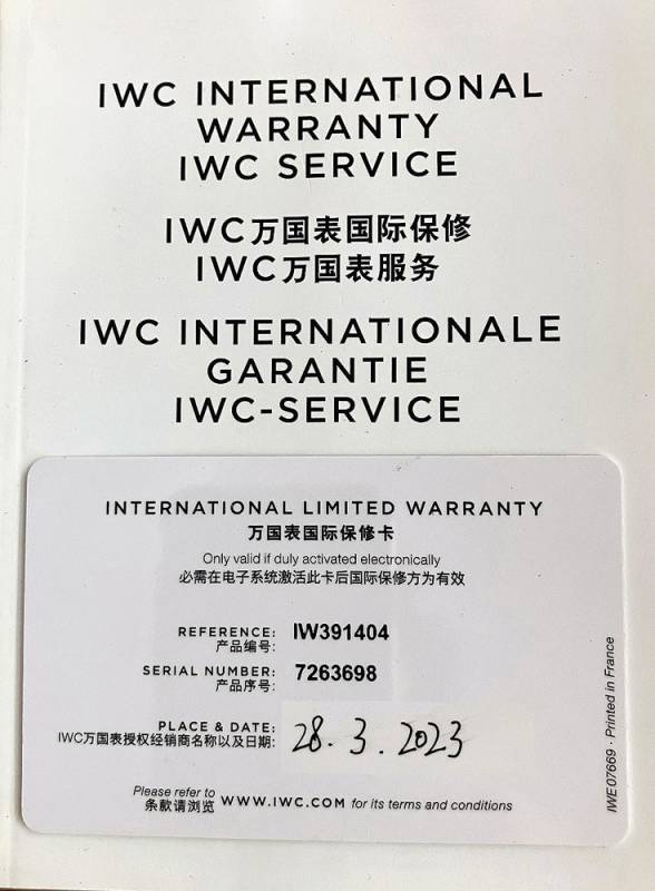 IWC Portofino Chronograph, wie neu mit Box und Papieren 2023