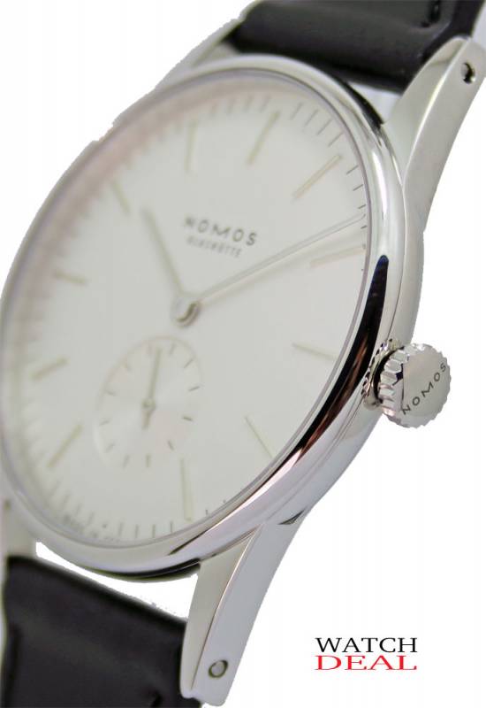 Nomos Glashütte Orion White Manual Winding Exhibition Case Back 35mm 306 ✓ Luxury watches from Nomos Glashütte at fair prices ✓ No platform ✓ Personal delivery ✓ Telephone advice ✓ Watchdeal has luxury watches at low prices for over 30 years ✓