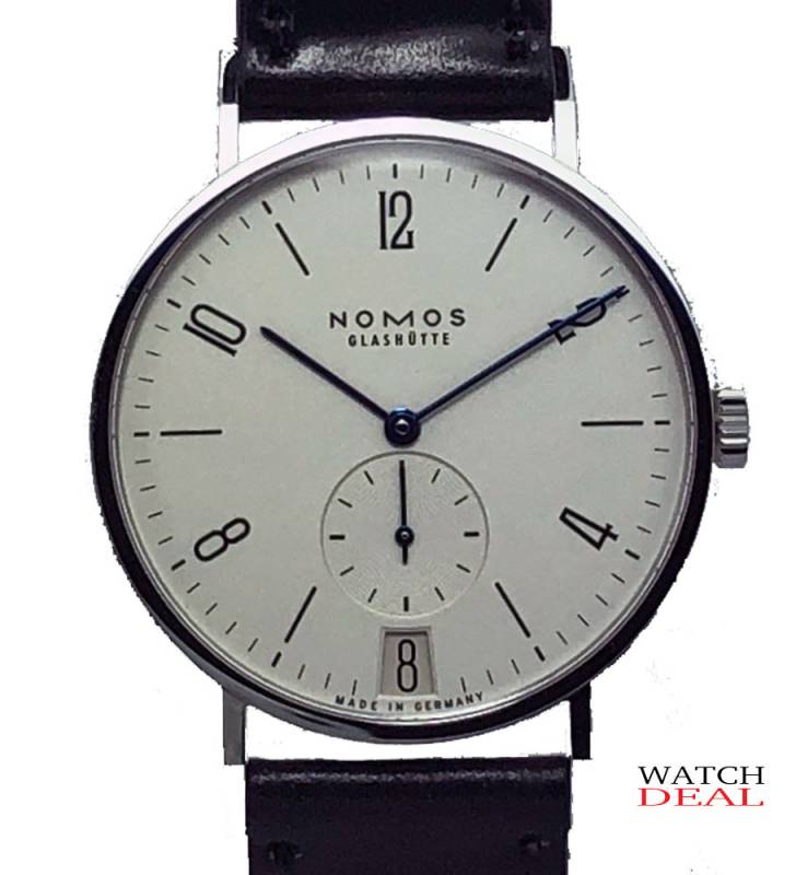 Nomos Glashütte Tangente 38 Edelstahl Datum 130