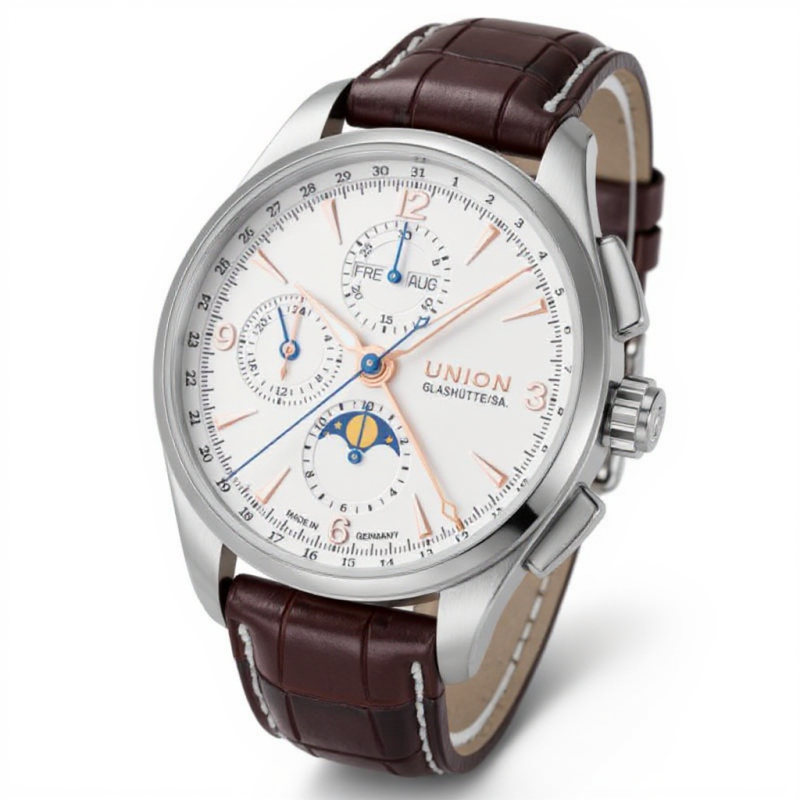 Entdecken Sie Union Glashütte Belisar Chronograph Mondphase - Luxus Armbanduhren günstig und sicher im Internet kaufen ✓ Tausende zufriedene Kunden ✓ stressfrei & schnell ➨ Jetzt sparen! ✓