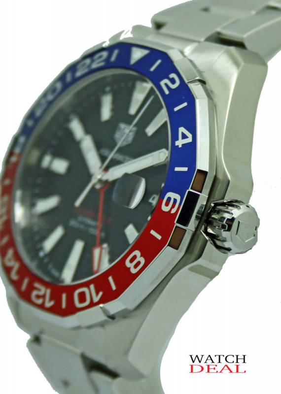 TAG Heuer Aquaracer Calibre 7 GMT Automatic Steel 43mm WAY201F.BA0927