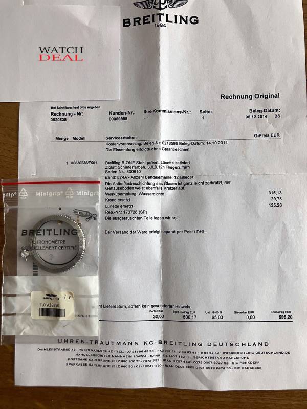 Breitling B-One , Full Set, neuwertiger Zustand