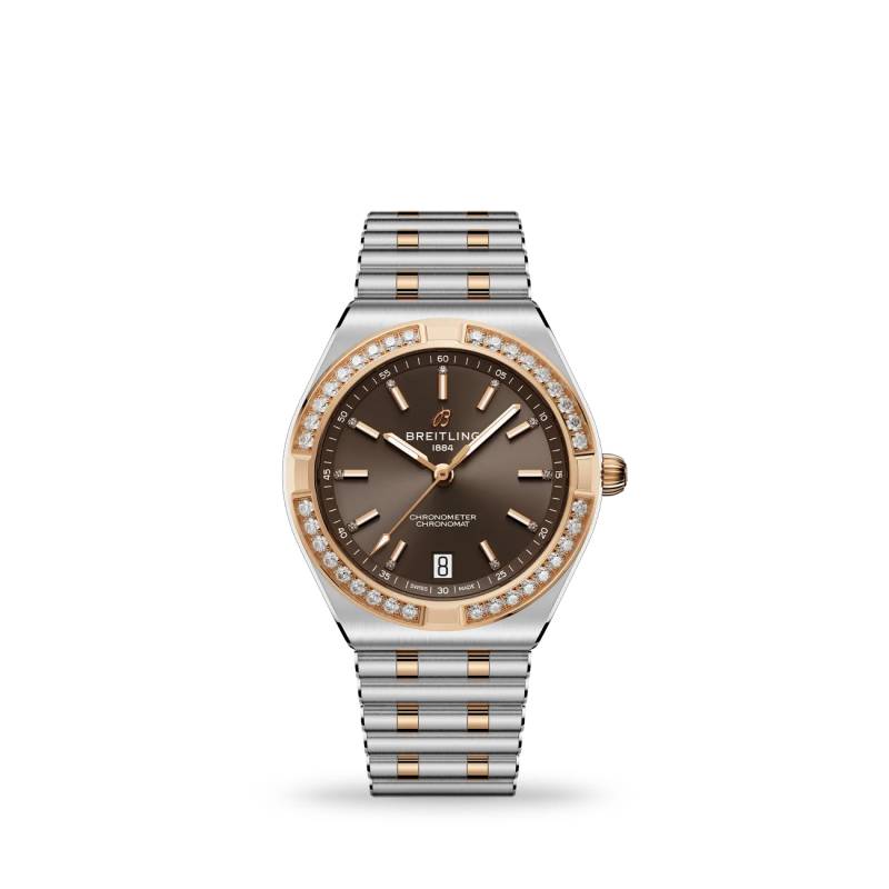 Available at a great price on Watchdeal: U10320591Q1U1 Breitling Chronomat Automatic 36 and diamonds, automatic Caliber 10, COSC, Rouleaux bracelet