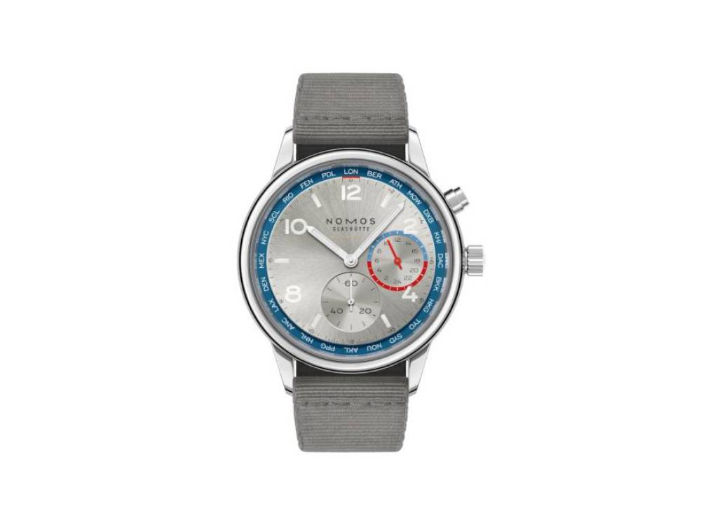 Watchdeal Neue NOMOS Club Sport Neomatik Worldtimer bei Watchdeal: Eine der flachsten Weltzeituhren mit dem Uhrwerk DUW 3202. Weniger als 10 mm dick, rhodiniertes Zifferblatt, Komplettset.